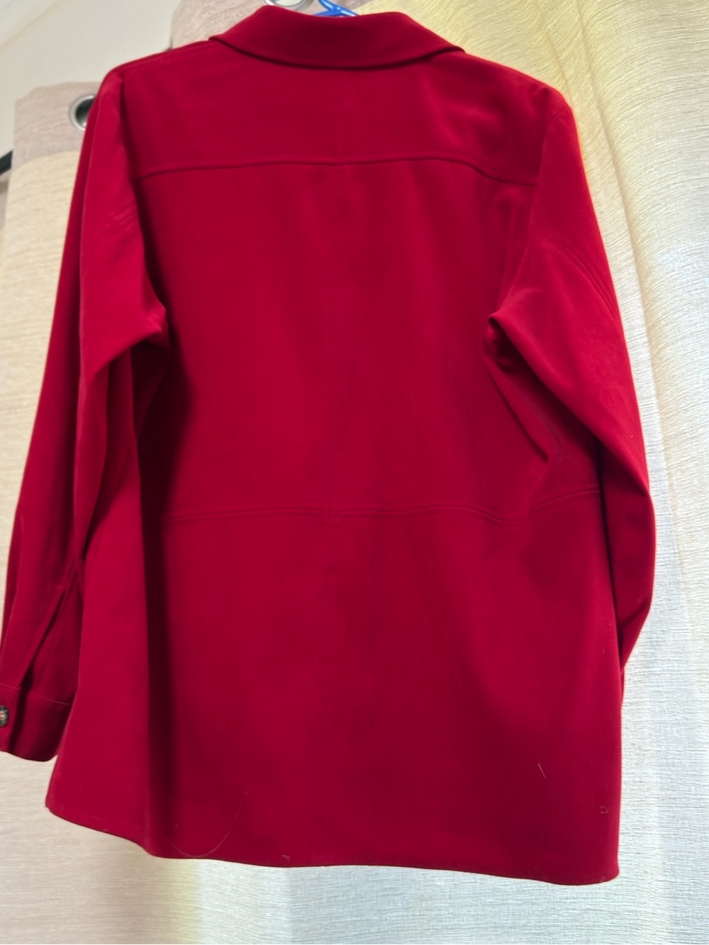 Talbots Deep Red Button-Front Jacket - Picture 3 of 4